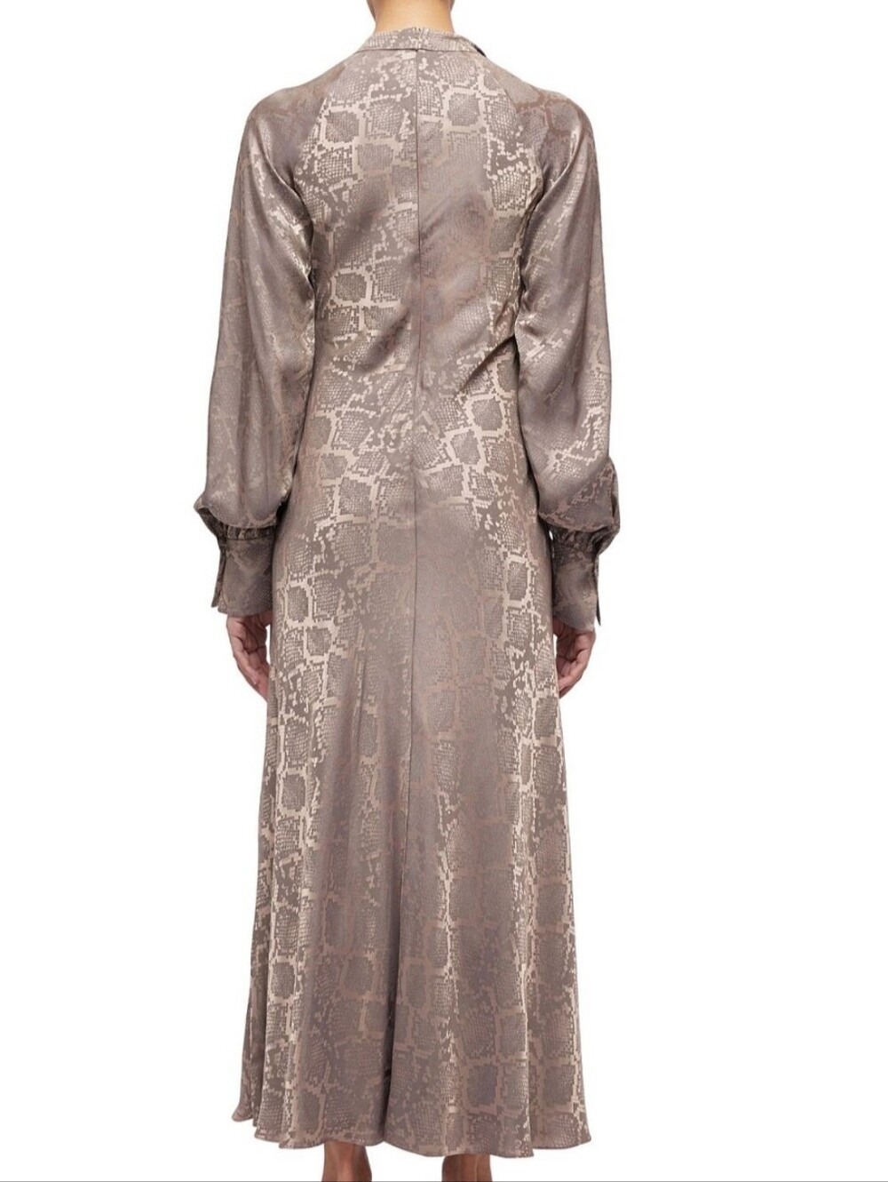 Simkhai TAWNEY MIDI DRESS WITH TIES Python Print  Size 2 - Picture 2 of 10